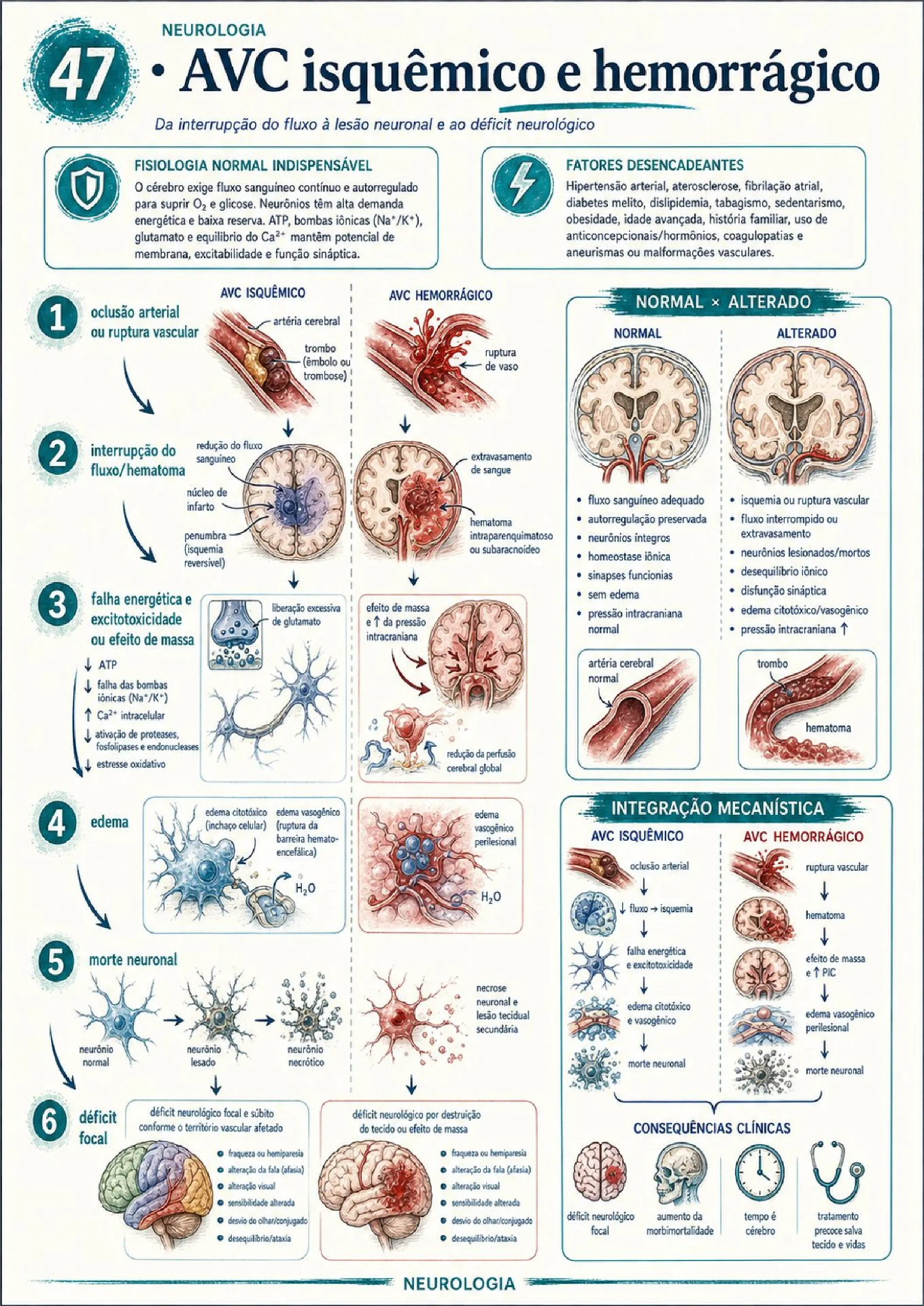 Página de exemplo do mapa de AVC